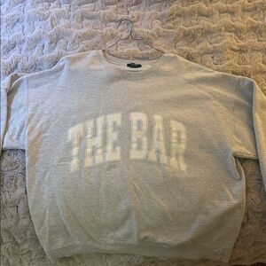 Gray 'The Bar' Varsity Sweatshirt/Crewneck